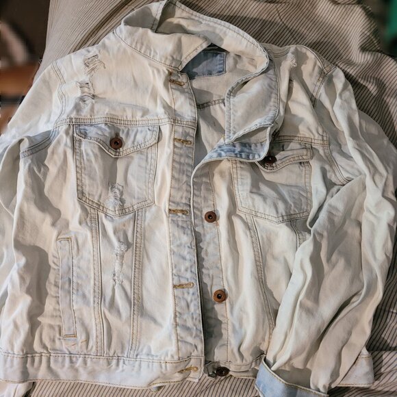 Bleach denim jacket & pants set - Picture 1 of 5
